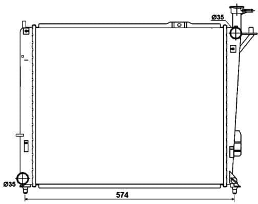 Radiator, engine cooling 53174