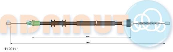 Cable handbrake 41.0211.1 - image 2