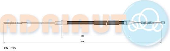 Cable handbrake 55.0248 - image 2