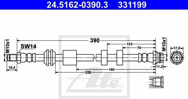 Brake Hose 24.5162-0390.3