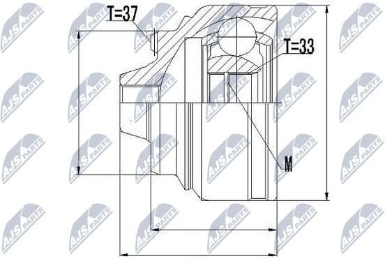 CV joint outer NPZ-BM-008 - image 2