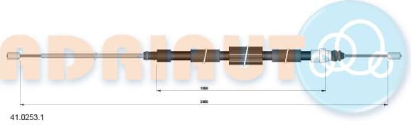 Cable handbrake 41.0253.1 - image 2