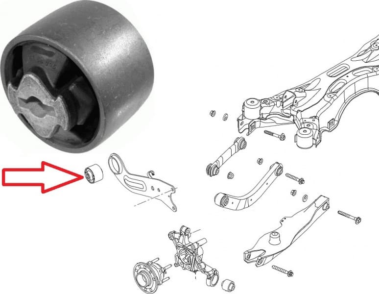 Silentblock rear axle 42763 01