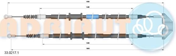 Cable handbrake 33.0217.1 - image 2