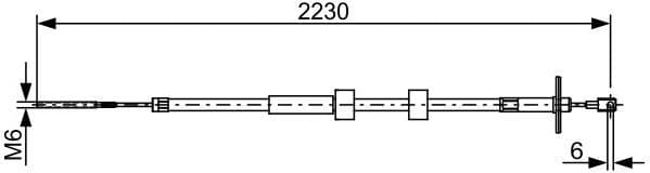 Cable Pull, parking brake 1987482500