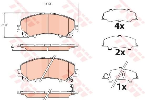 Brake Pad Set, disc brake GDB2222