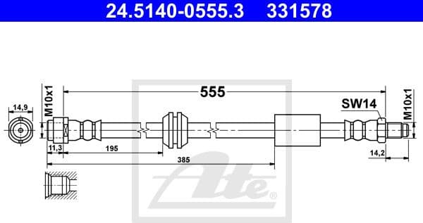 Brake Hose 24.5140-0555.3