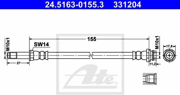 Brake Hose 24.5163-0155.3