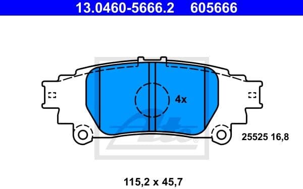 Brake Pad Set, disc brake 13.0460-5666.2