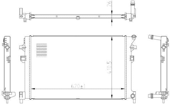 Radiator, engine cooling 50042