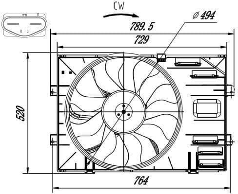 Fan, engine cooling 47918