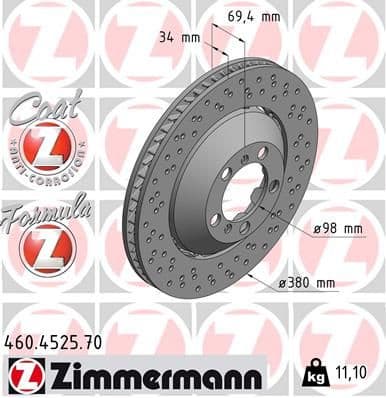 Brake Disc FORMULA Z BRAKE DISC 460.4525.70
