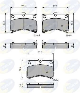 Brake Pad Set, disc brake CBP3801
