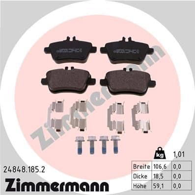 Brake Pad Set, disc brake 24848.185.2