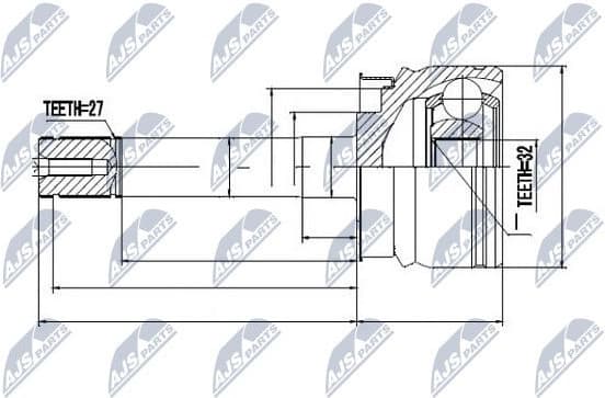 Joint Kit, drive shaft NPZ-NS-051