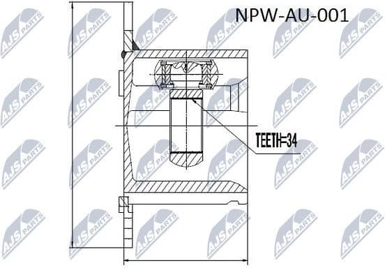 CV joint inner NPW-AU-001 - image 2