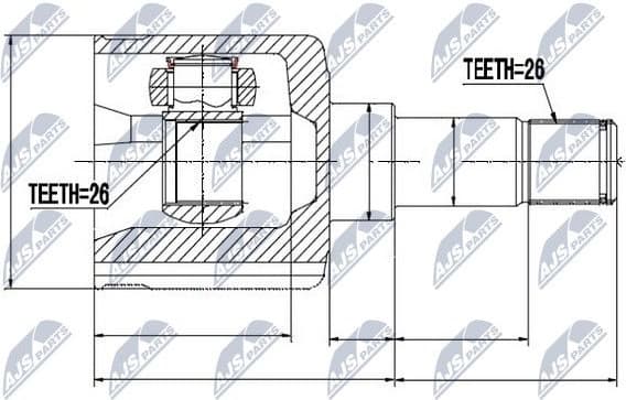Joint Kit, drive shaft NPW-FR-036 - image 2