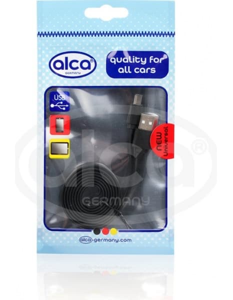 Laidas ALCA Micro USB C tipo 2.0 juodas, 100cm ilgio