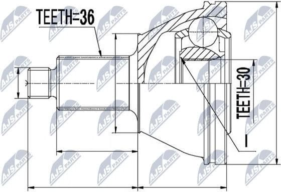 Joint Kit, drive shaft NPZ-SK-002