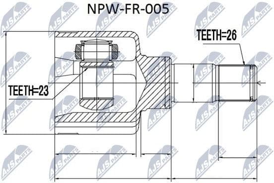 Joint Kit, drive shaft NPW-FR-005 - image 2