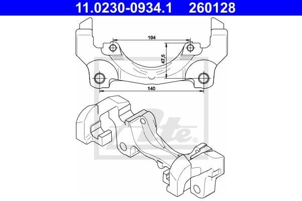 Bracket, brake caliper 11.0230-0934.1