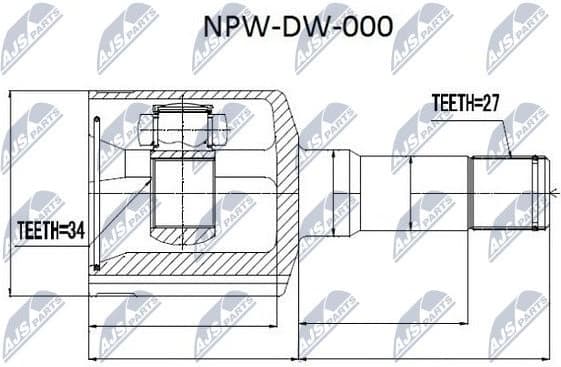 Joint Kit, drive shaft NPW-DW-000 - image 2